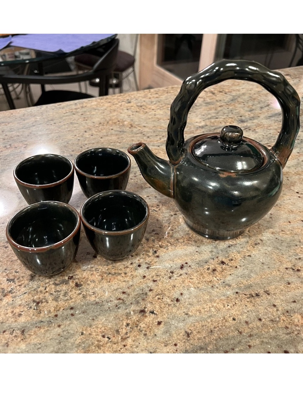 Vintage Crate&Barrel Porcelain Glazed high luster. Yi Xiang Min 5pcsx Tea set